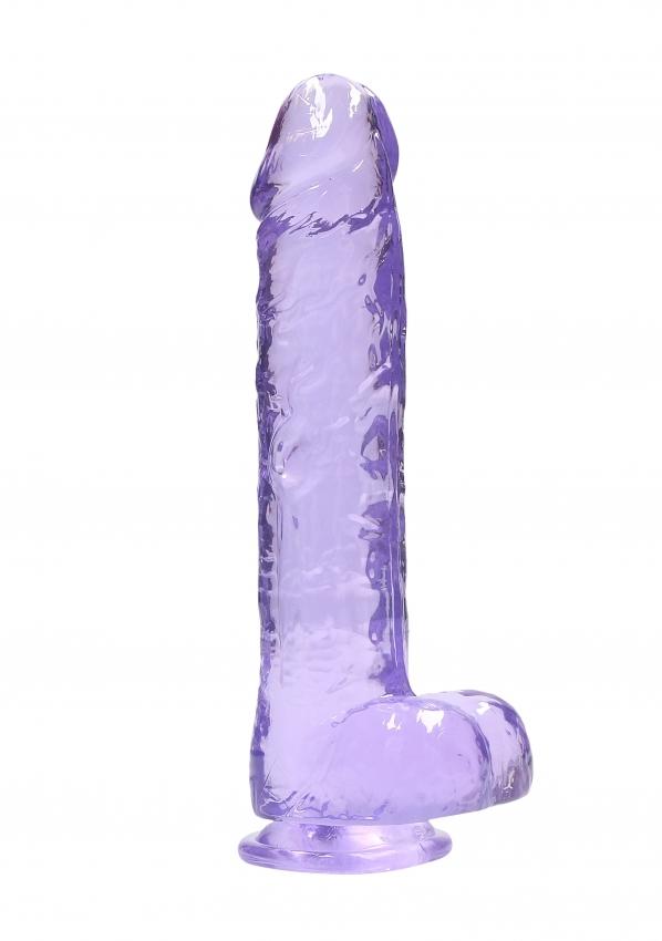 Realrock gelové dildo s přísavkou 24 cm fialové RealRock