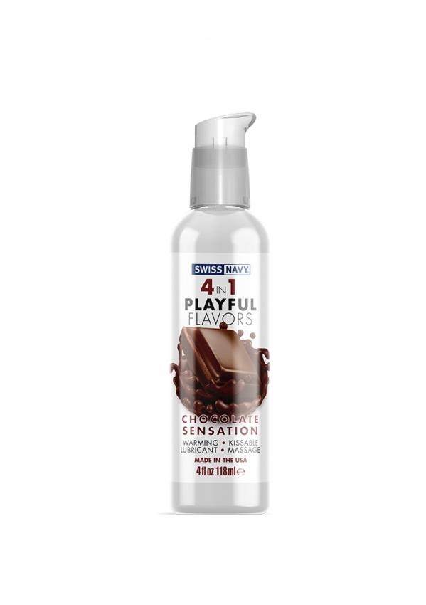 Swiss Navy Playful 4 in1 lubrikační gel Chocolate Sensation Flavor 118ml Swiss Navy Direct