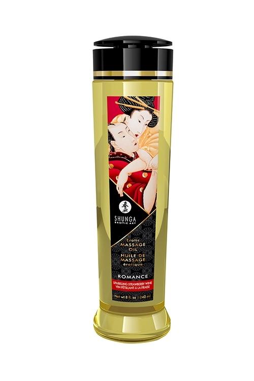 Shunga Romance Strawberry Wine masážní olej 240 ml Shunga