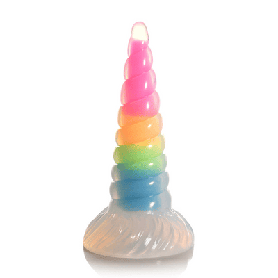 XR Brands dildo UniGlow - Glow-in-the-Dark Rainbow XR Brands