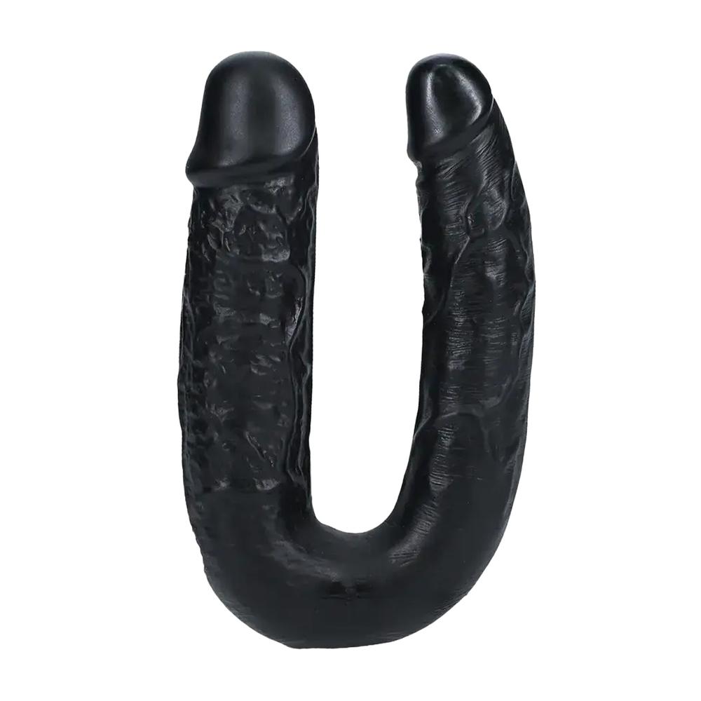 RealRock U Shaped Double dildo - černé RealRock