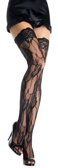 Leg Avenue Rose Lace Thigh Highs 9215