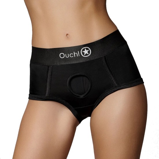 Vibrating Strap-on Brief Black