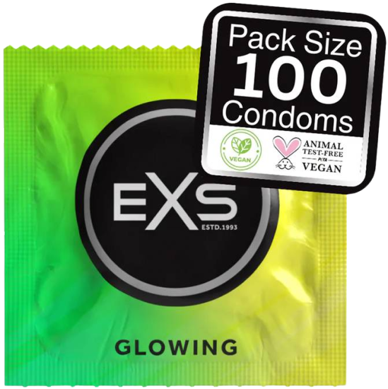 EXS Glow in the Dark - svítící kondomy (100 ks)